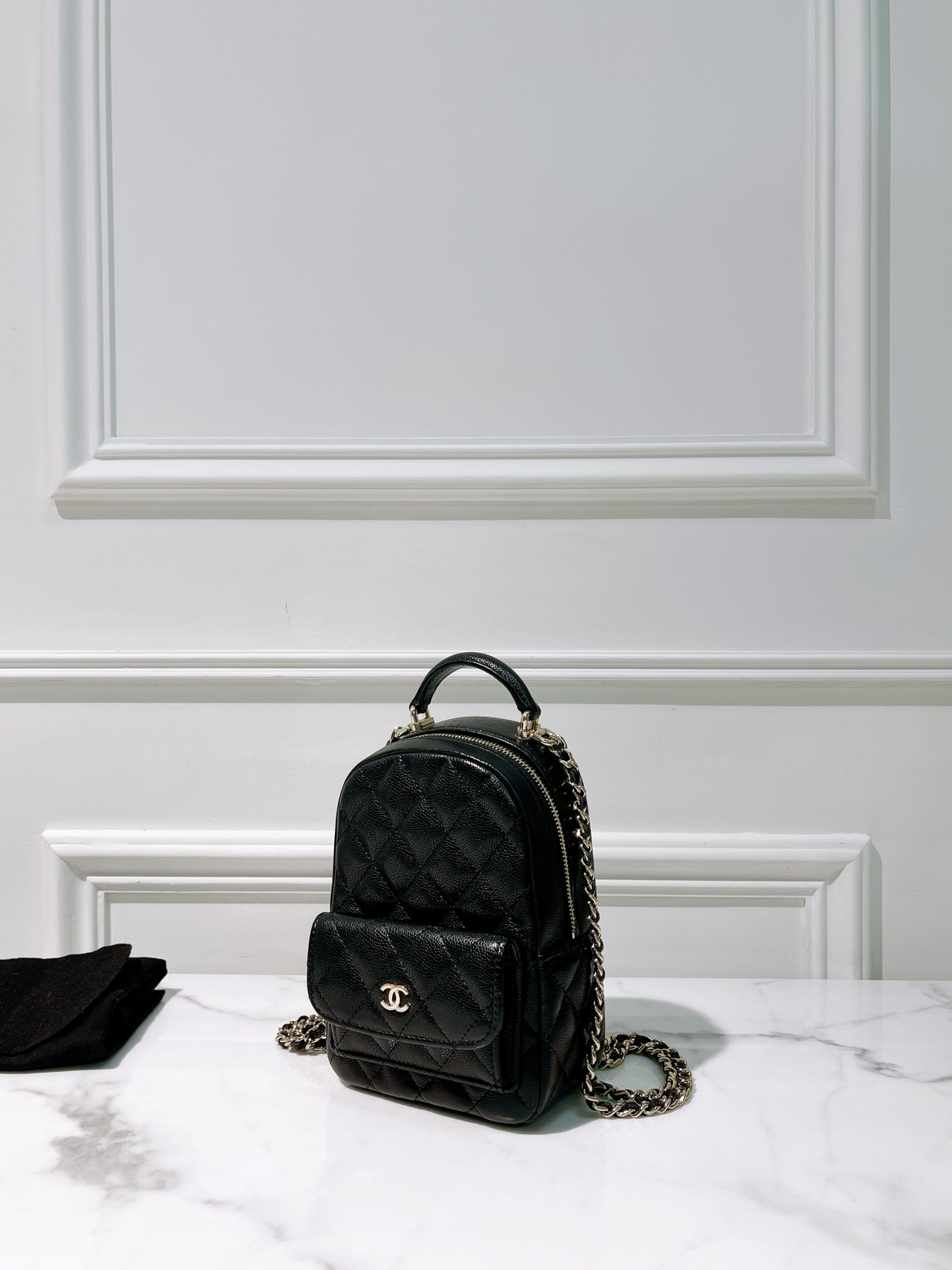 chanel mini backpacks Duma Backpack Black Quilted Lambskin Gold Hardware Tonal stitching Chanel Black Quilted Caviar Mini