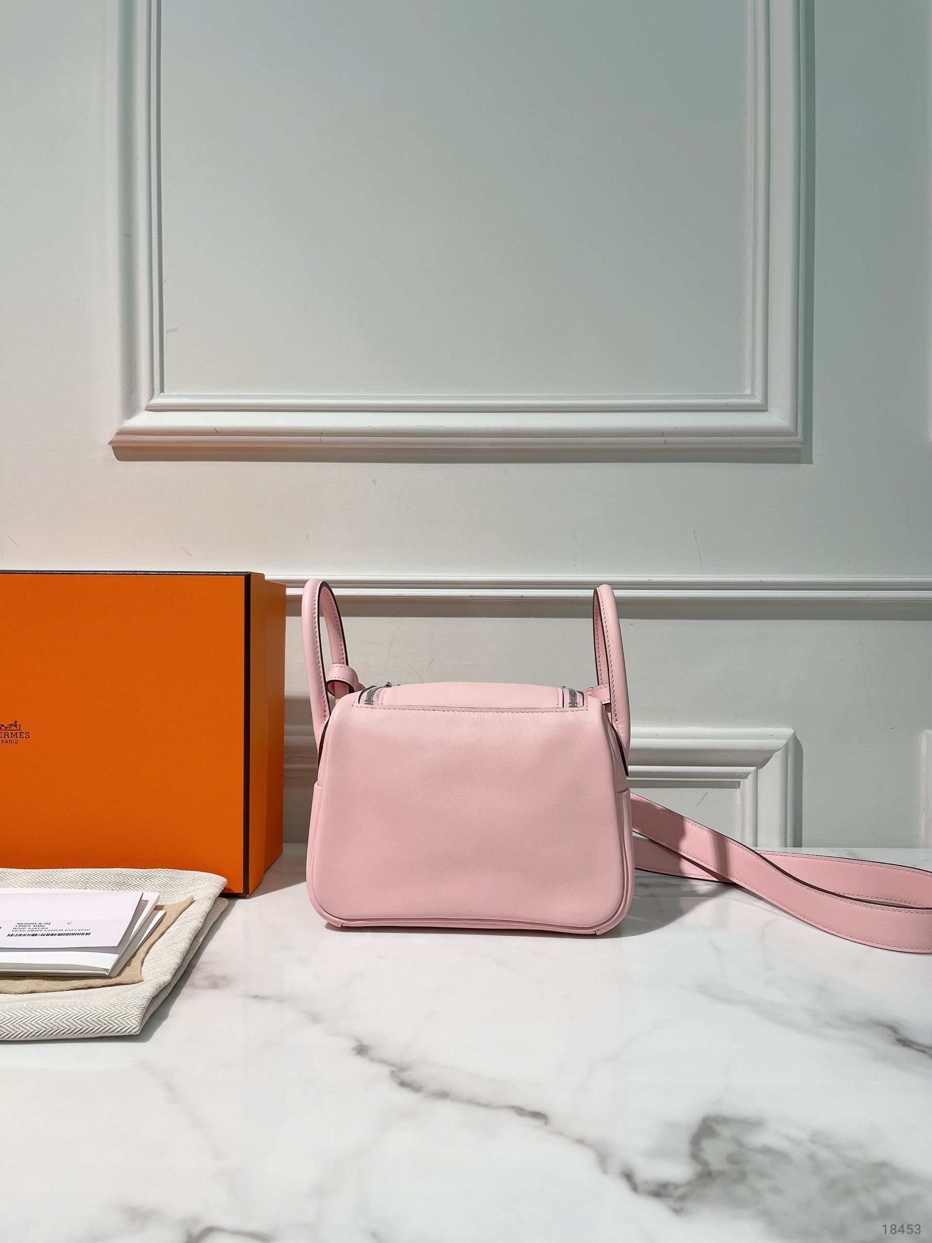 HERMES MINI LINDY, Rose Sakura/Silver - AHLi - Melbourne Second