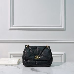 BALENCIAGA NANO MONACO, Black/Gold