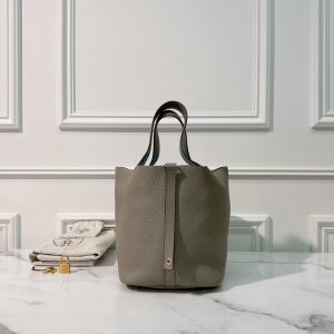 HERMES PICOTIN 22, Sauge/Silver