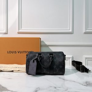LV BANDOULIERE KEEPALL 25, Monogram Eclipse
