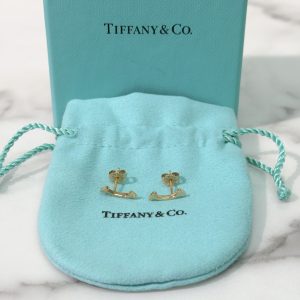 TIFFANY MINI SMILE EARRINGS, Gold