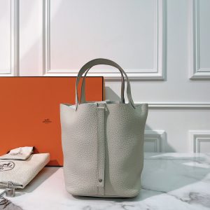HERMES PICOTIN 22, Beton/Silver